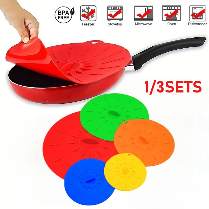 Kitchen Gadgets For Chefs - 1/3Pcs Reusable Silicone Bowl Covers with