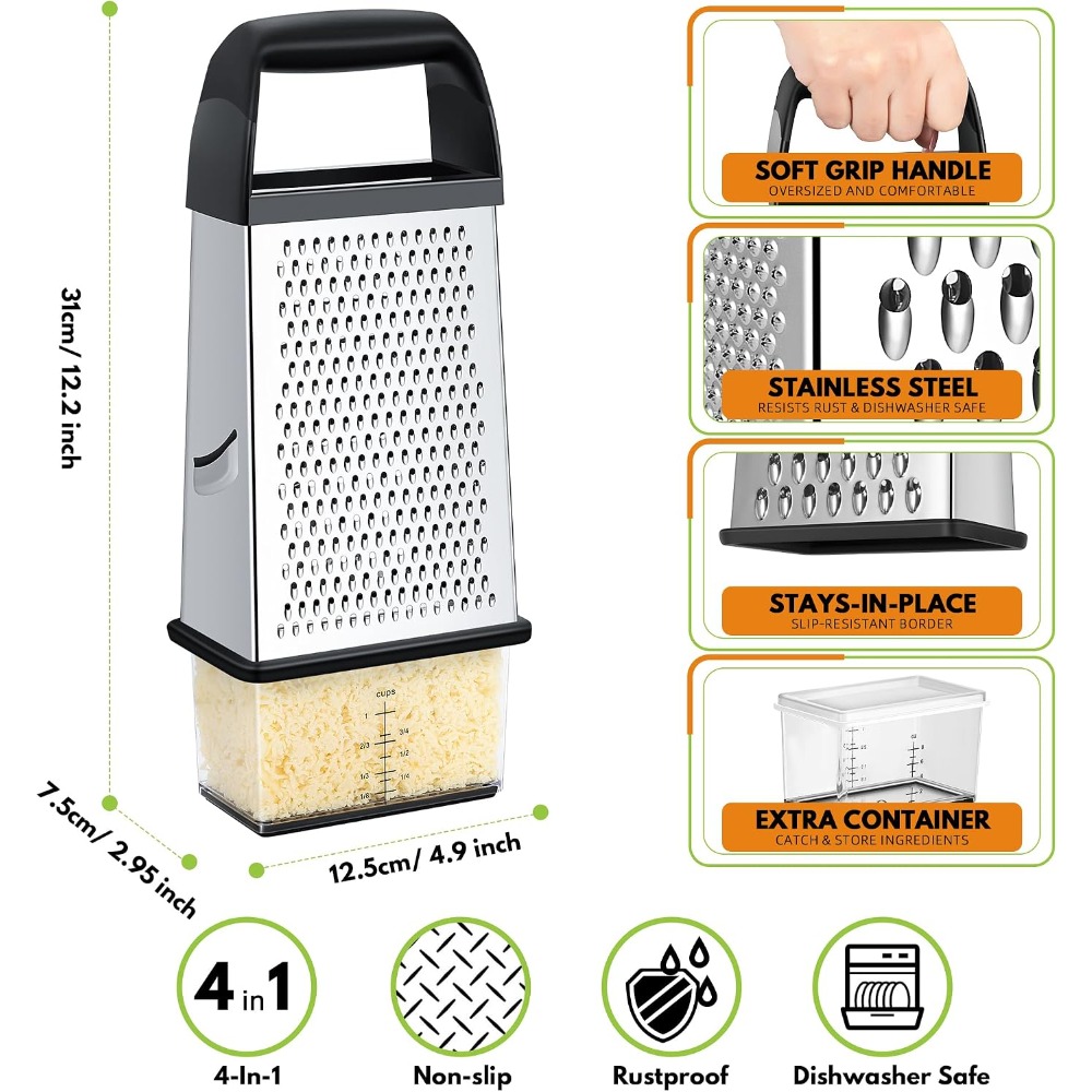 Stainless Steel Cheese Grater  - Kitchen Gadgets For Chefs review and price